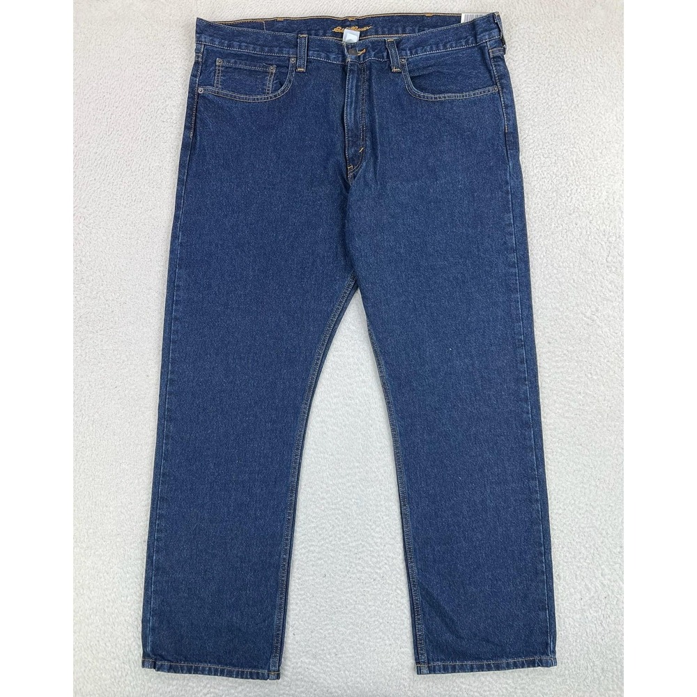 Eddie Bauer Jeans Mens 40x32 Blue Classic Straight 100% Cotton Denim NEW